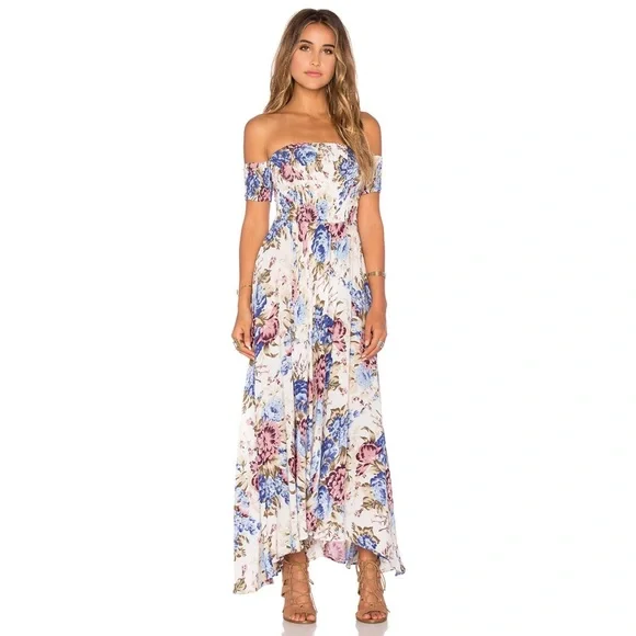 Auguste The Label Dresses | Auguste Boheme Goddess Maxi Dress in Texan Bloom Natural | Color: Tan | Size: 4 | _Iamerica_'S Closet